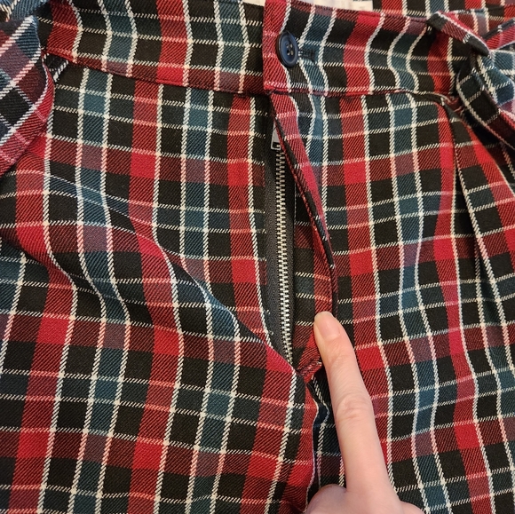 Plaid Mini Skirt with Tie - Picture 6 of 6